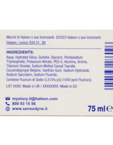 Sensodyne Dentifricio - 75ml - Gentle Witening - Sbiancante Denti Sensibili